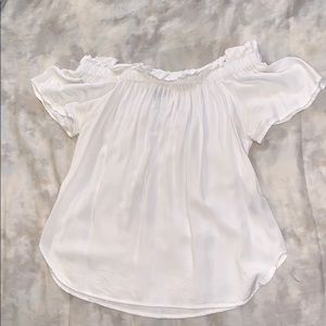 White Off The Shoulder Blouse